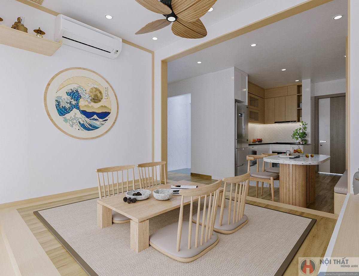 Thi công nội thất phong cách Nhật Bản căn hộ chung cư Vinhome smart ...